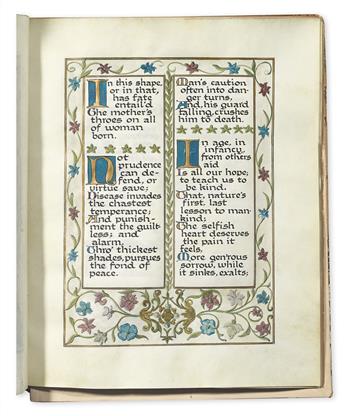 GOUDY, FREDERIC. Extracts from Night Thoughts [by] Edward Young. Illuminated Manuscript.